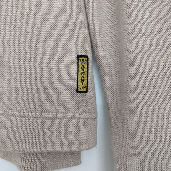 🇮🇹 Armani Jeans 100% Wool 1/4 Zip Sweater Made In Italy - Picture 8 of 10